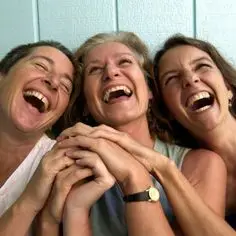 Women smiling